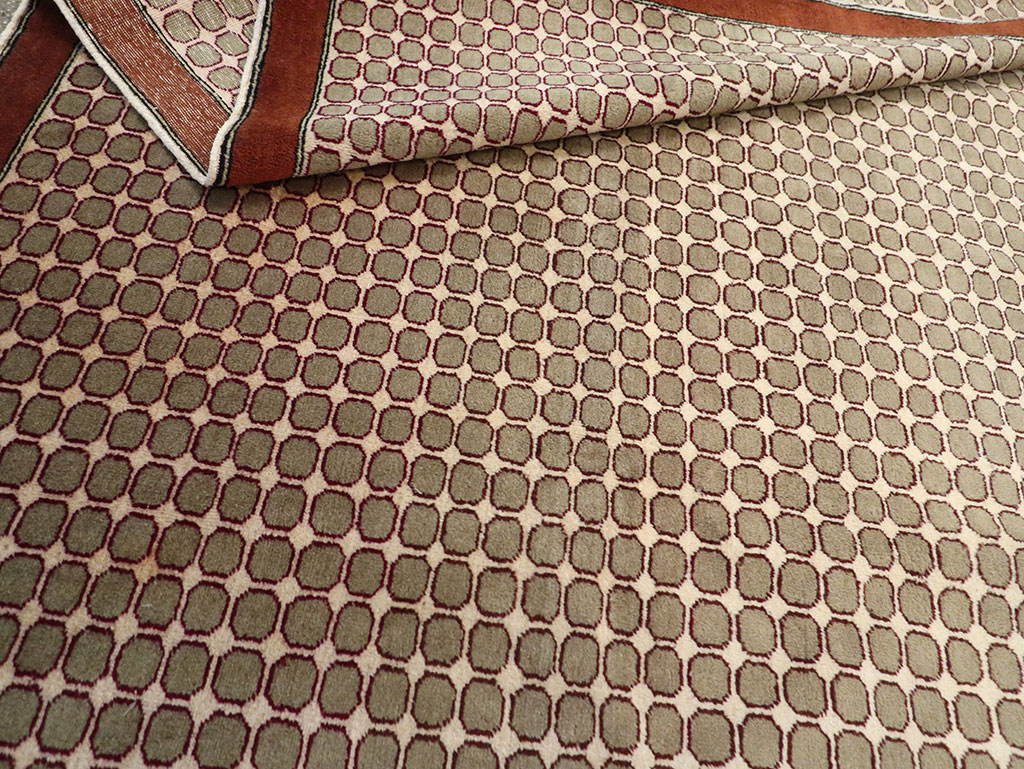 Vintage Anatolian Deco Carpet, No.18855 - Gsblank