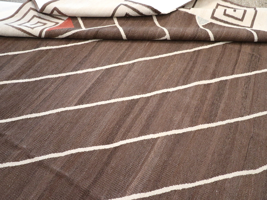 Vintage Persian Modernist Flatweave Kilim, No.18872 - Gsblank