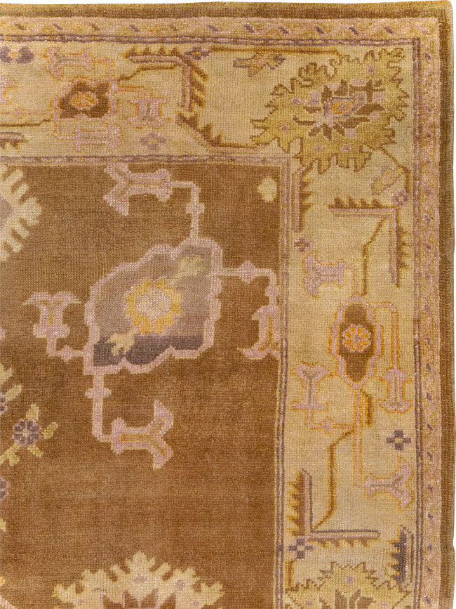 Antique Turkish Oushak Square Room Size Carpet, No.18896 - Gsblank
