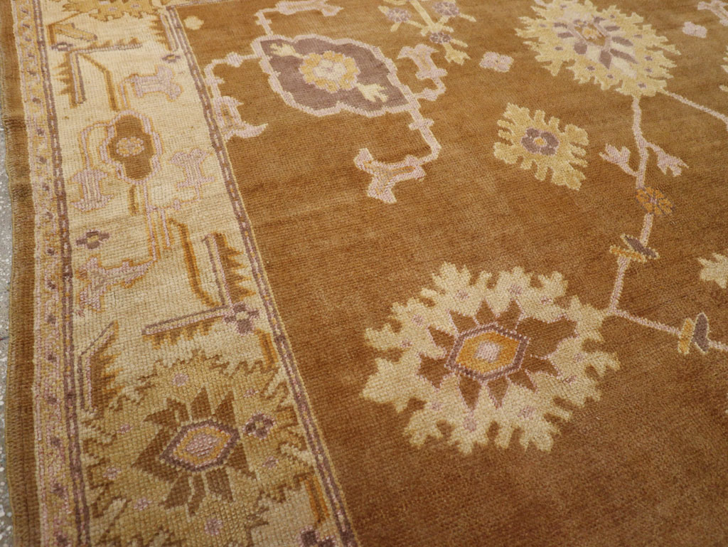 Antique Turkish Oushak Square Room Size Carpet, No.18896 - Gsblank