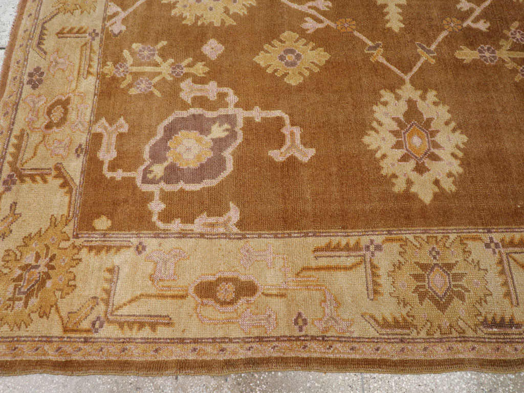 Antique Turkish Oushak Square Room Size Carpet, No.18896 - Gsblank