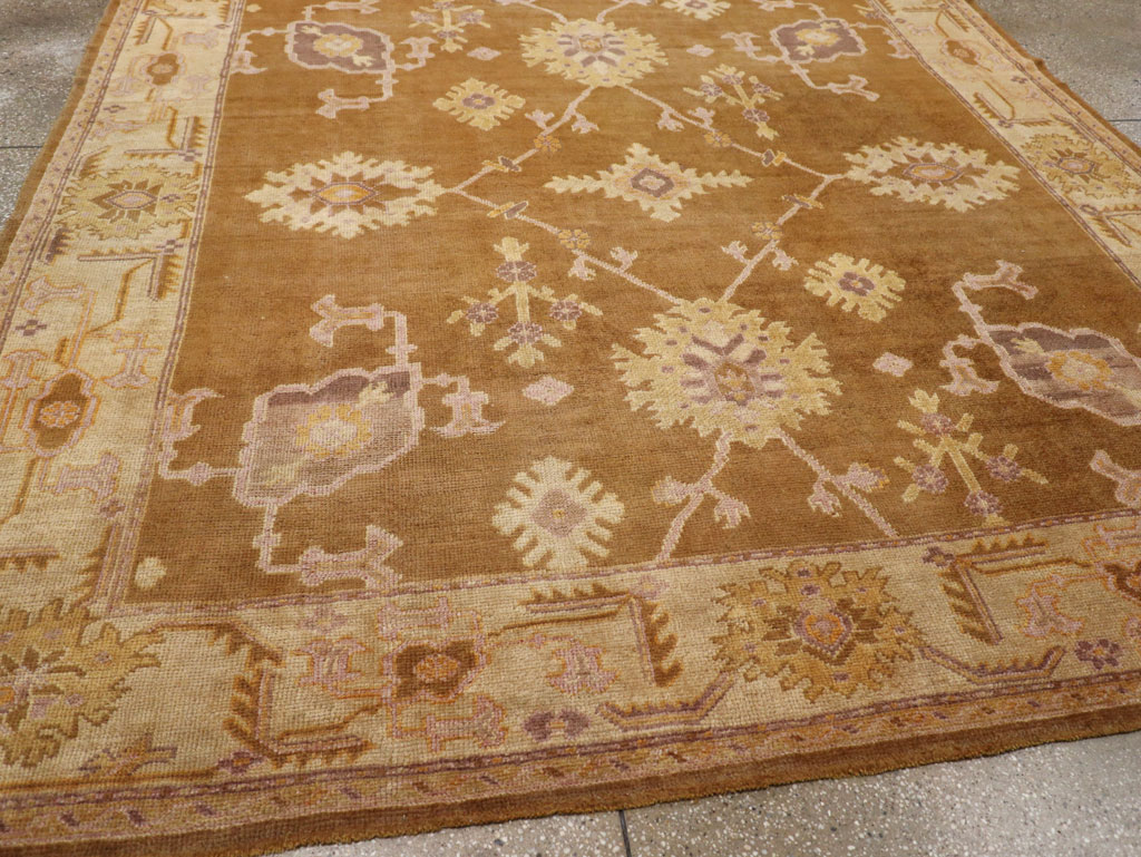 Antique Turkish Oushak Square Room Size Carpet, No.18896 - Gsblank
