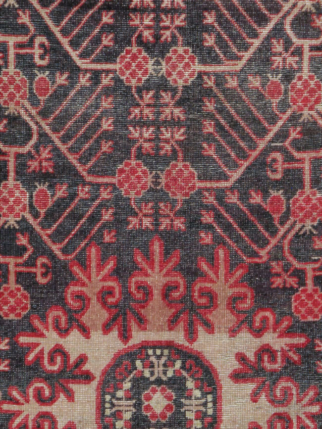 Antique East Turkestan Khotan Carpet, No.18980 - Gsblank