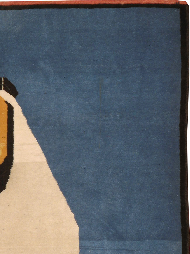 Vintage Afghan Turkoman Pictorial Rug, No.19003 - Gsblank