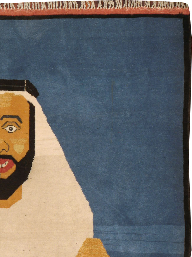 Vintage Afghan Turkoman Pictorial Rug, No.19003 - Gsblank