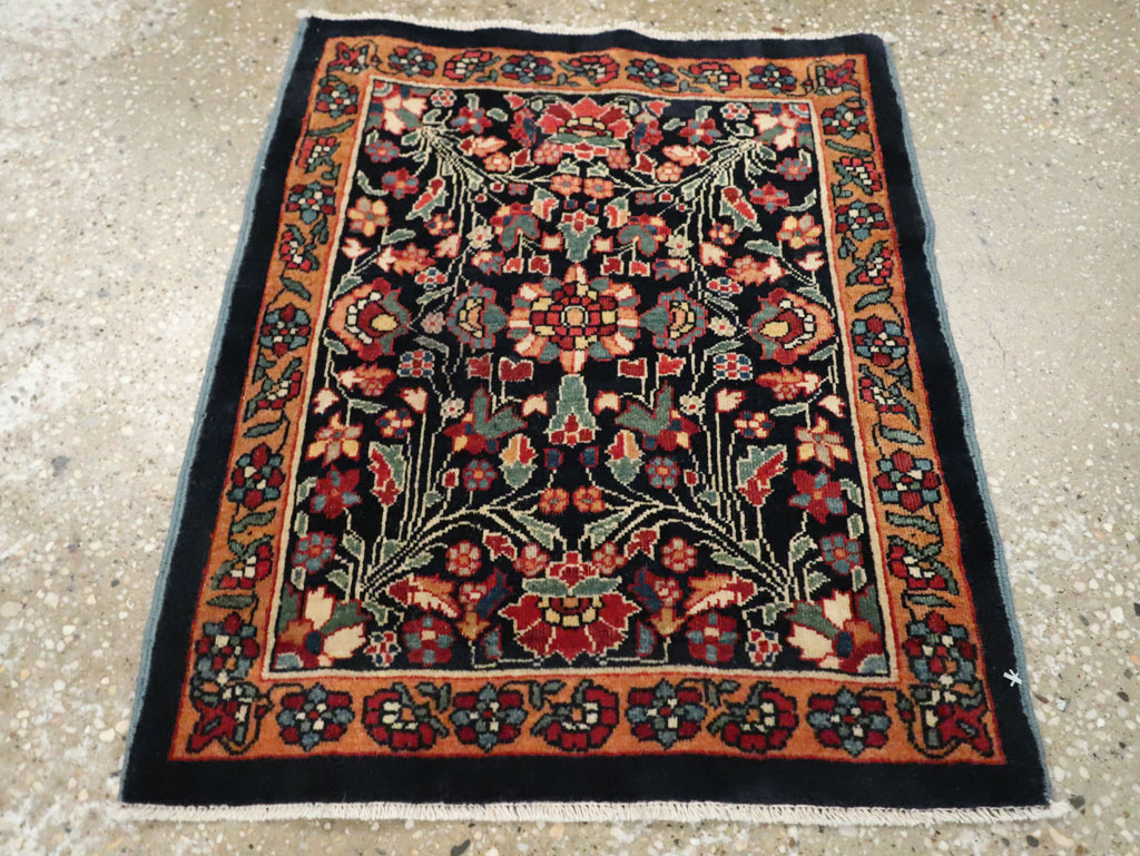 Antique Persian Sarouk Fereghan Square Throw Rug (Pair: 1 of 2), No.19031 - Gsblank