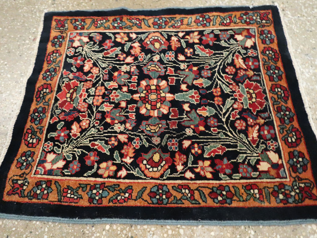 Antique Persian Sarouk Fereghan Square Throw Rug (Pair: 1 of 2), No.19031 - Gsblank
