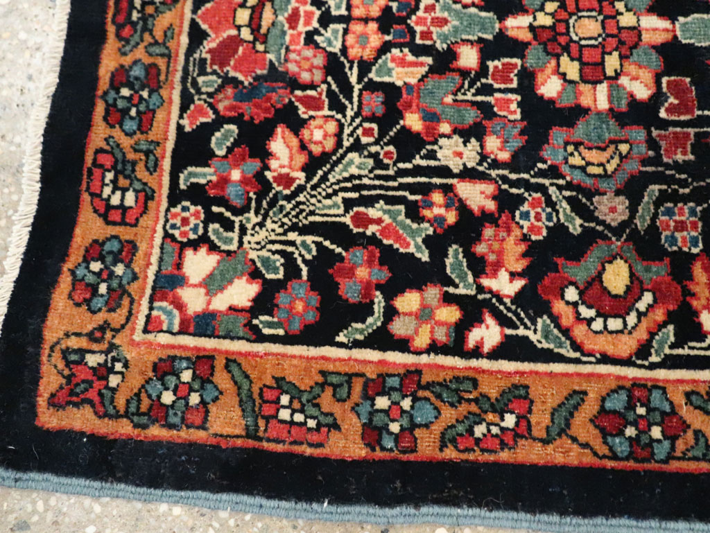Antique Persian Sarouk Fereghan Square Throw Rug (Pair: 1 of 2), No.19031 - Gsblank