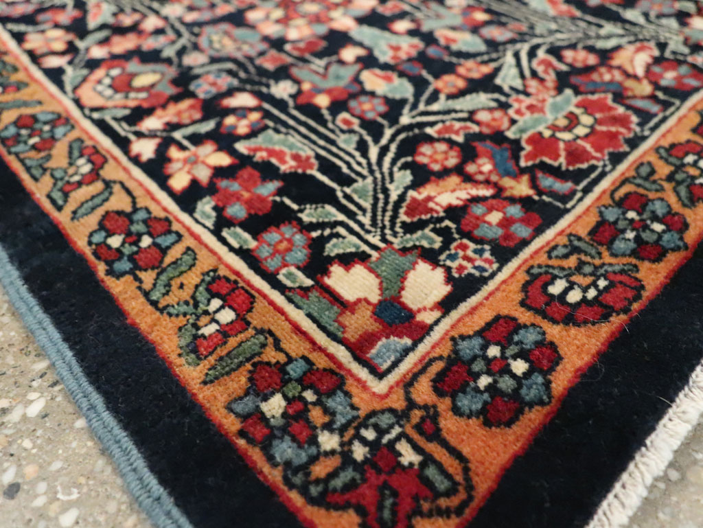 Antique Persian Sarouk Fereghan Square Throw Rug (Pair: 1 of 2), No.19031 - Gsblank