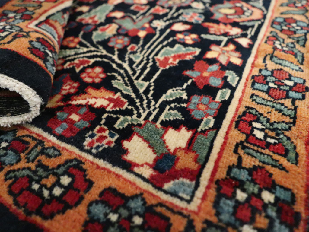 Antique Persian Sarouk Fereghan Square Throw Rug (Pair: 1 of 2), No.19031 - Gsblank