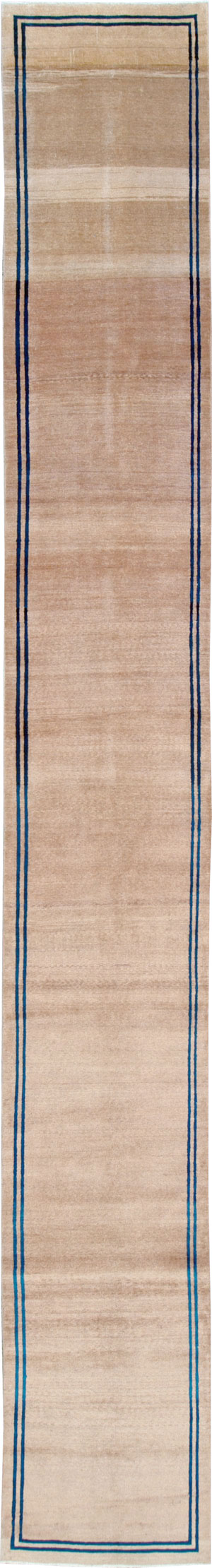 Vintage Persian Mashad Minimalist Runner, No.19038 - Gsblank