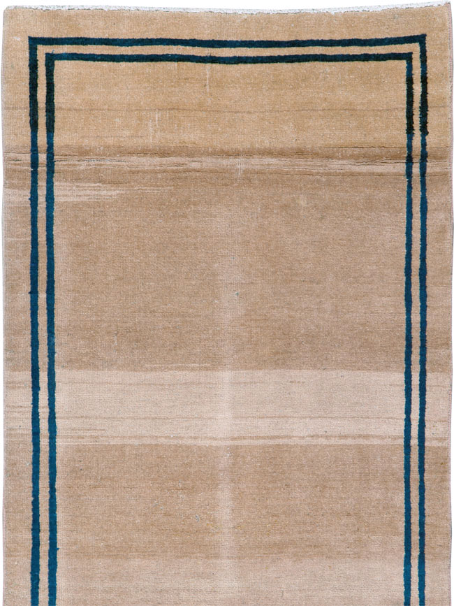 Vintage Persian Mashad Minimalist Runner, No.19038 - Gsblank