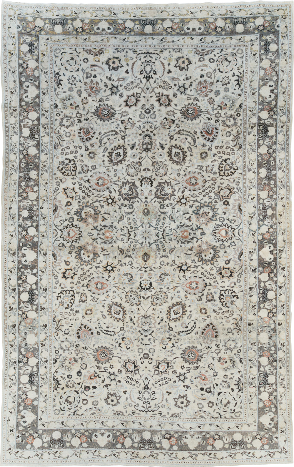 Vintage Persian Mashad Large Room Size Carpet, No.19039 - Gsblank