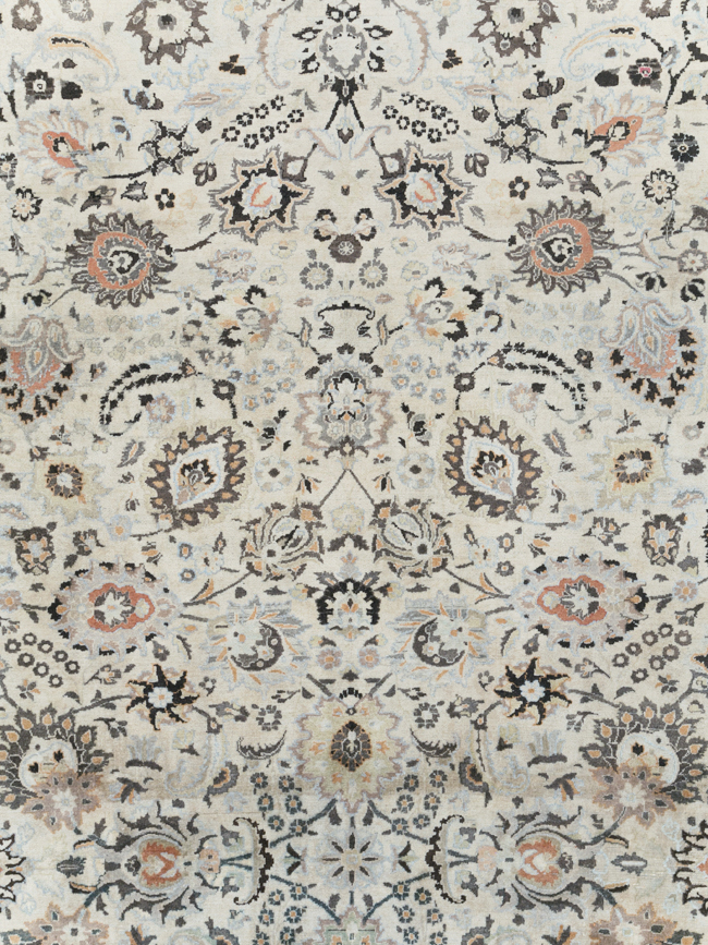 Vintage Persian Mashad Large Room Size Carpet, No.19039 - Gsblank