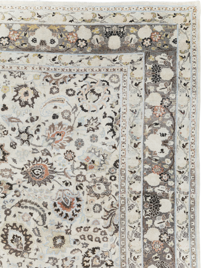 Vintage Persian Mashad Large Room Size Carpet, No.19039 - Gsblank