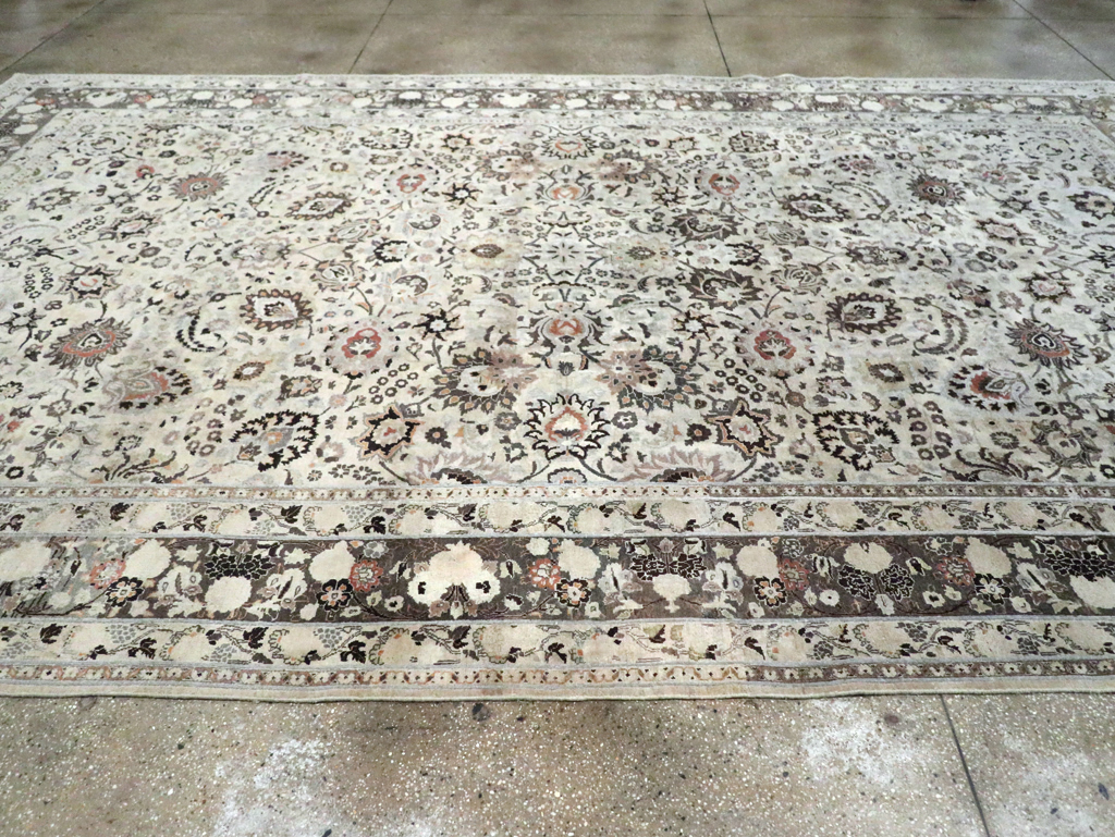 Vintage Persian Mashad Large Room Size Carpet, No.19039 - Gsblank