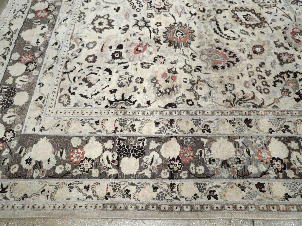 Vintage Persian Mashad Large Room Size Carpet, No.19039 - Gsblank