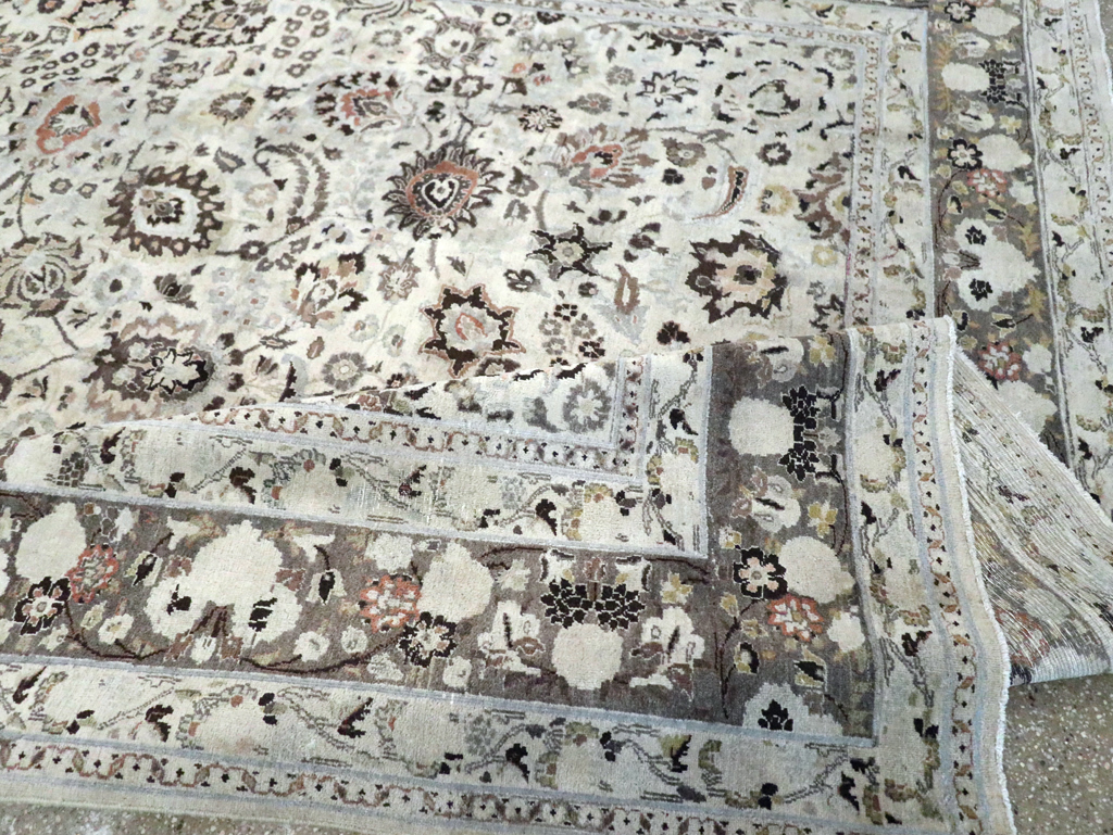 Vintage Persian Mashad Large Room Size Carpet, No.19039 - Gsblank