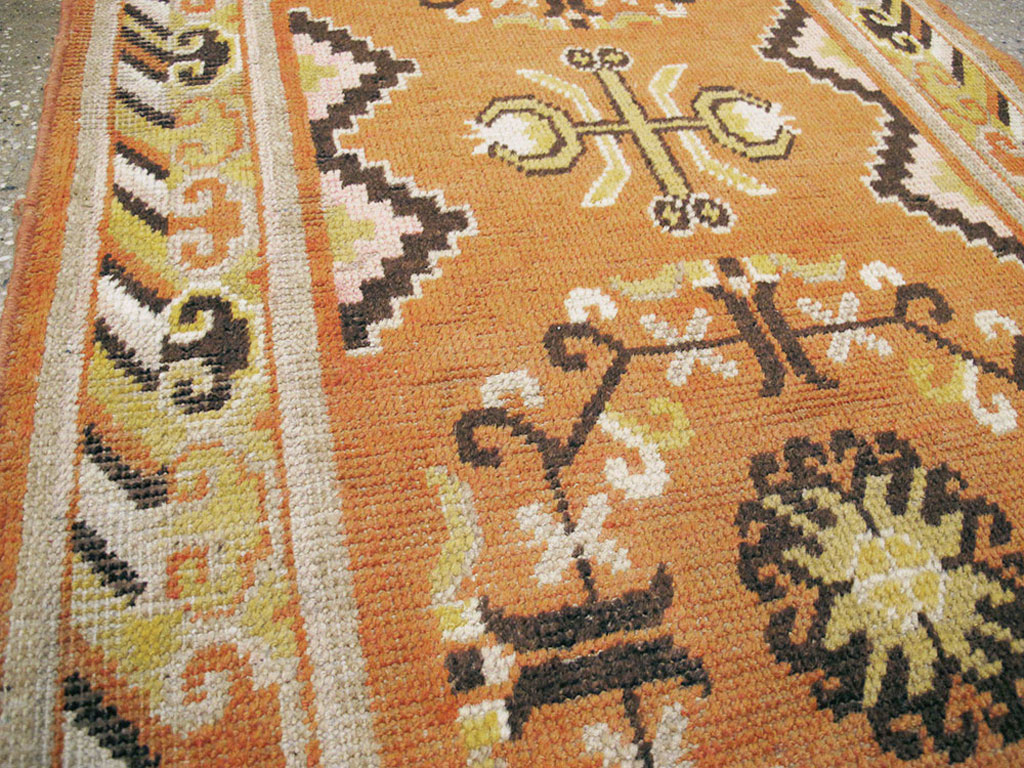 Vintage East Turkestan Khotan Rug (Pair: 1 of 2), No.19050 - Gsblank