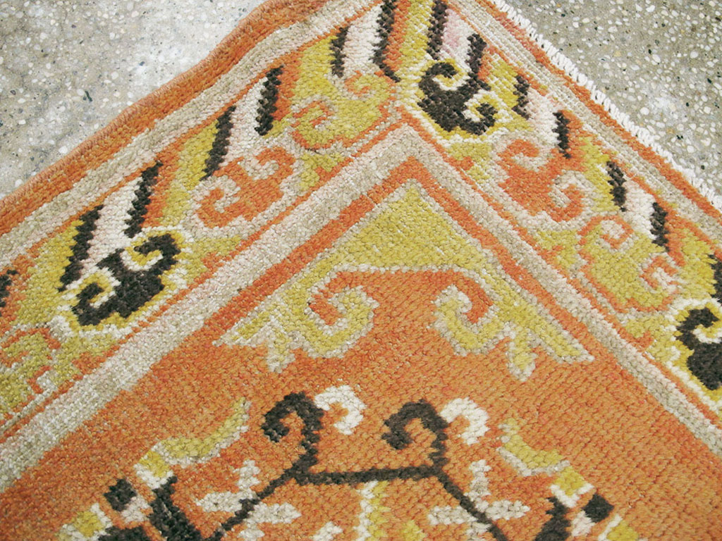 Vintage East Turkestan Khotan Rug (Pair: 1 of 2), No.19050 - Gsblank
