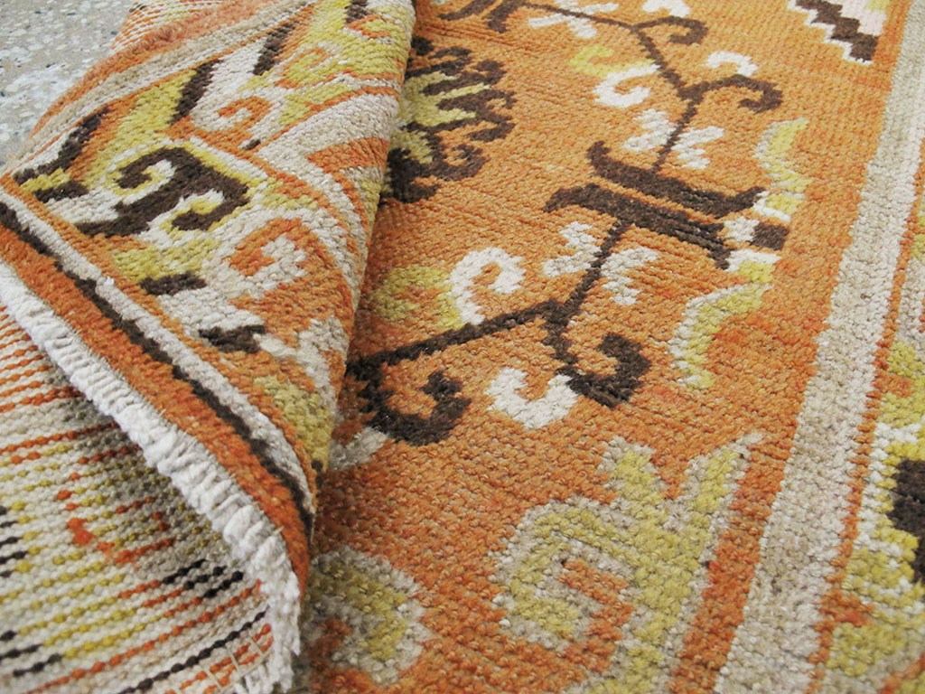 Vintage East Turkestan Khotan Rug (Pair: 1 of 2), No.19050 - Gsblank