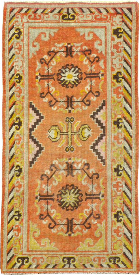 Vintage East Turkestan Khotan Rug (Pair: 2 of 2), No.19051 - Gsblank