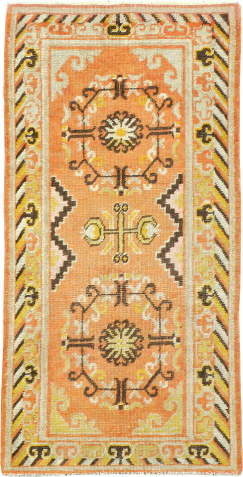 Vintage East Turkestan Khotan Rug (Pair: 2 of 2), No.19051 - Gsblank