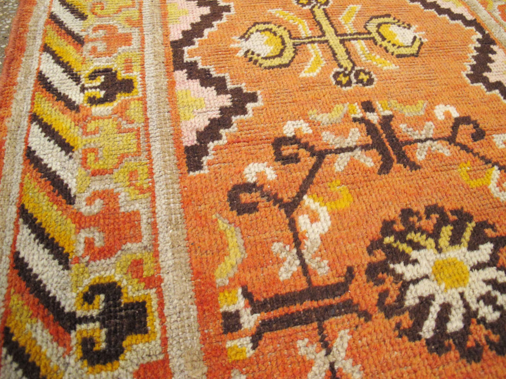 Vintage East Turkestan Khotan Rug (Pair: 2 of 2), No.19051 - Gsblank