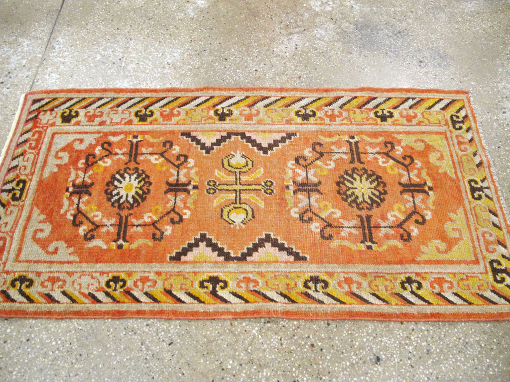 Vintage East Turkestan Khotan Rug (Pair: 2 of 2), No.19051 - Gsblank