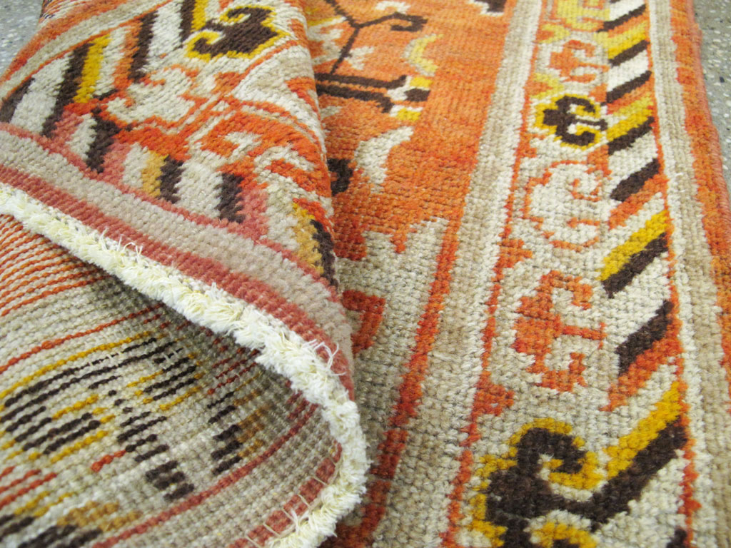 Vintage East Turkestan Khotan Rug (Pair: 2 of 2), No.19051 - Gsblank