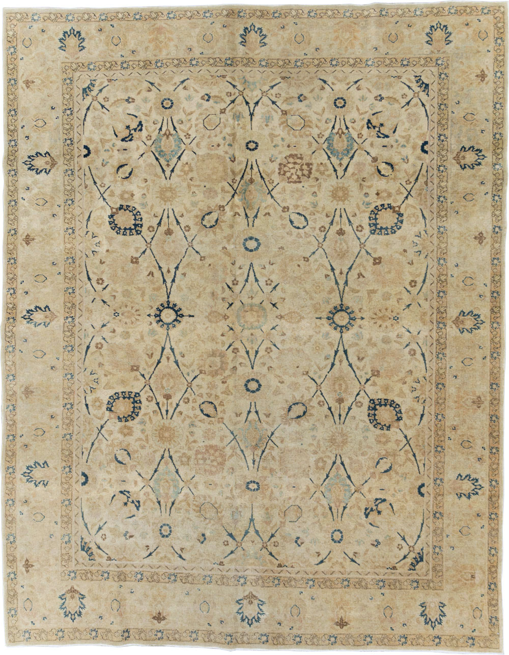 Antique Persian Tabriz Small Room Size Carpet, No.19058 - Gsblank