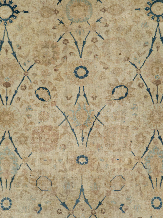 Antique Persian Tabriz Small Room Size Carpet, No.19058 - Gsblank