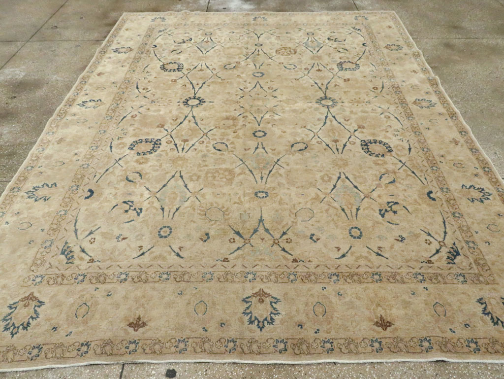Antique Persian Tabriz Small Room Size Carpet, No.19058 - Gsblank