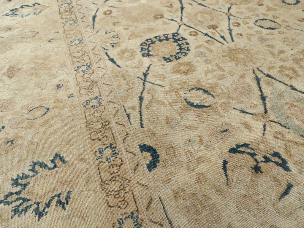 Antique Persian Tabriz Small Room Size Carpet, No.19058 - Gsblank