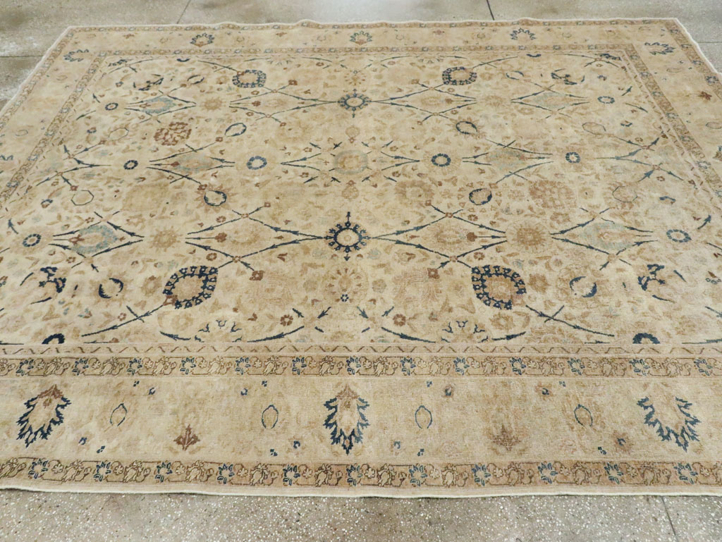 Antique Persian Tabriz Small Room Size Carpet, No.19058 - Gsblank