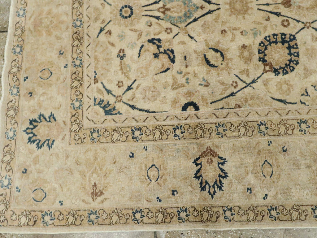 Antique Persian Tabriz Small Room Size Carpet, No.19058 - Gsblank