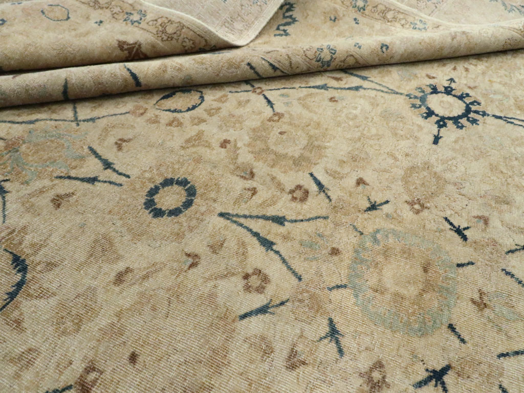 Antique Persian Tabriz Small Room Size Carpet, No.19058 - Gsblank