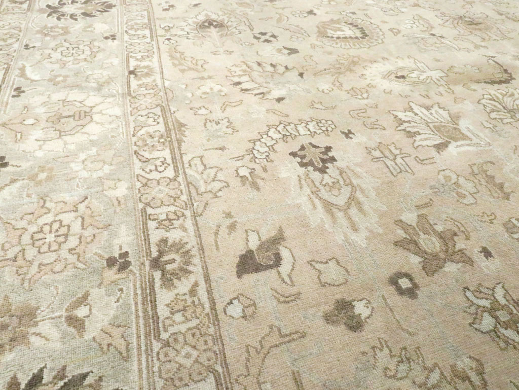 Vintage Persian Tabriz Room Size Carpet, No.19072 - Gsblank