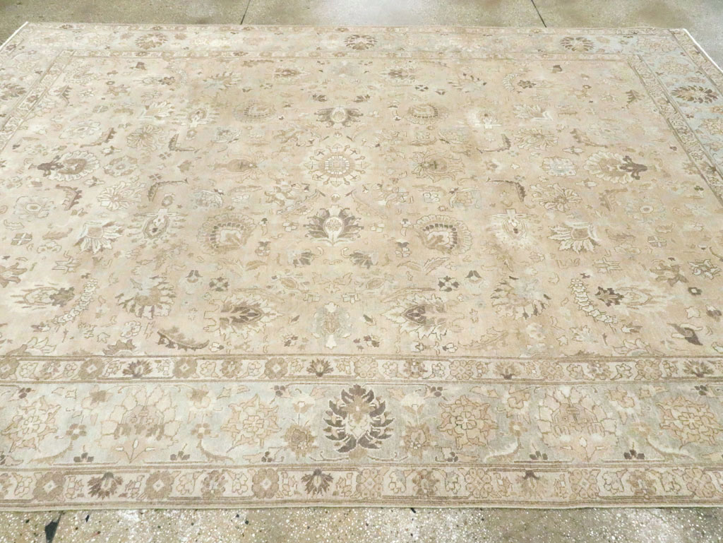 Vintage Persian Tabriz Room Size Carpet, No.19072 - Gsblank