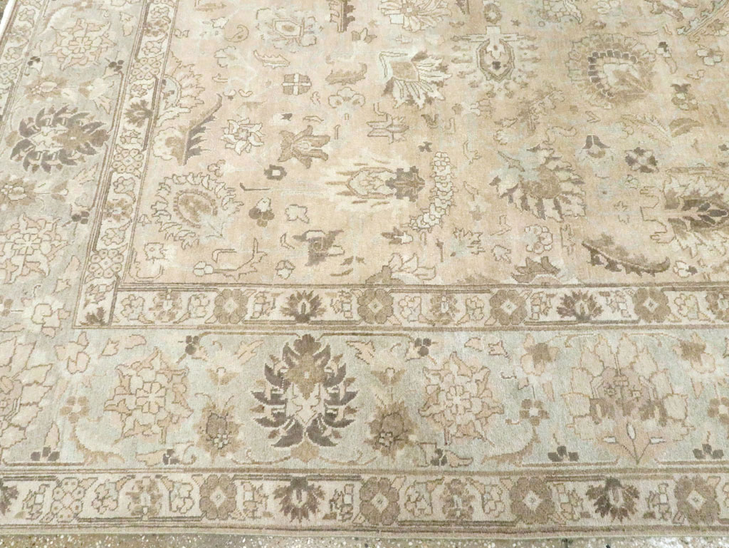 Vintage Persian Tabriz Room Size Carpet, No.19072 - Gsblank