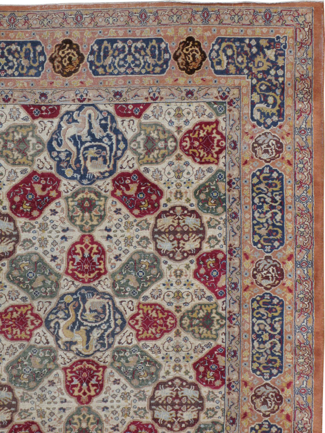 Antique Indian Lahore Carpet, No.19073 - Gsblank