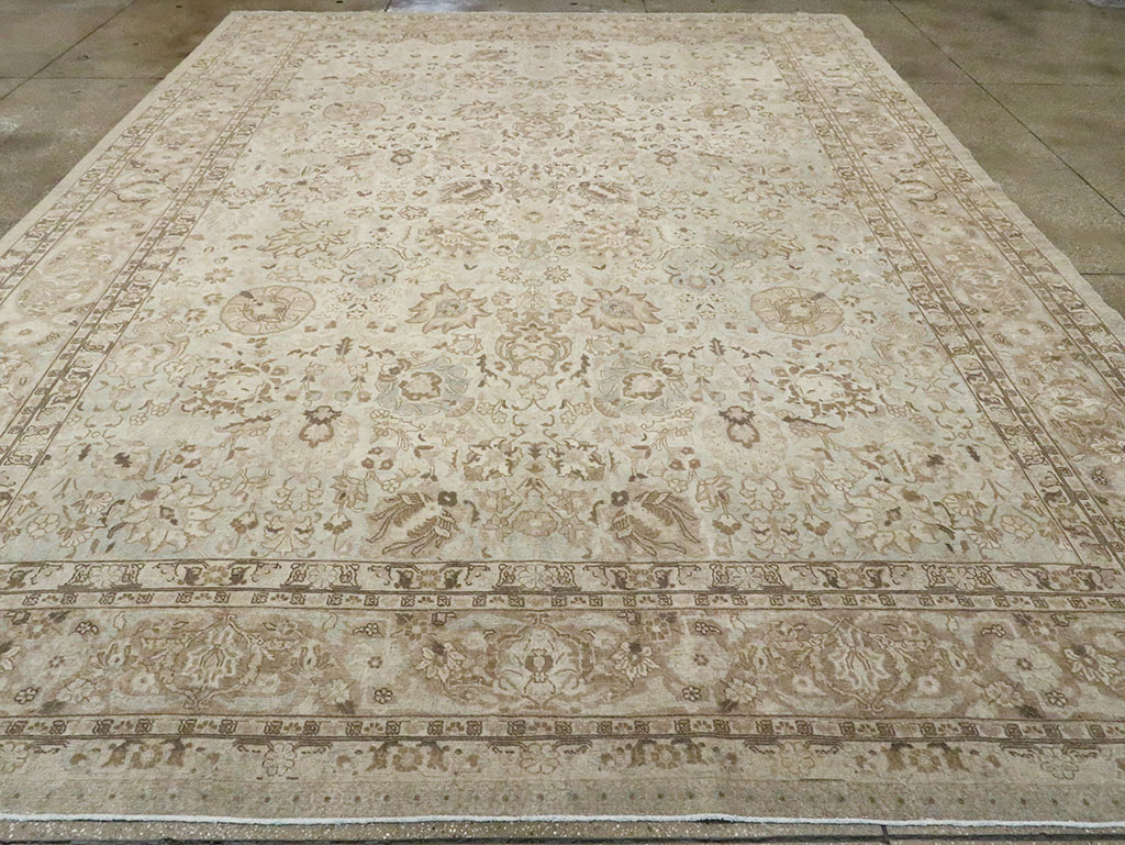 Vintage Persian Tabriz Room Size Carpet, No.19083 - Gsblank