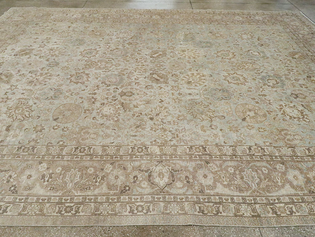 Vintage Persian Tabriz Room Size Carpet, No.19083 - Gsblank