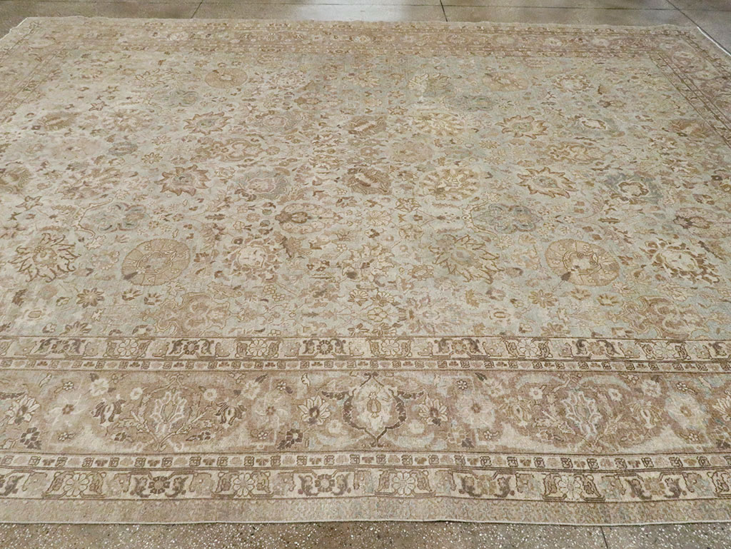 Vintage Persian Tabriz Room Size Carpet, No.19083 - Gsblank