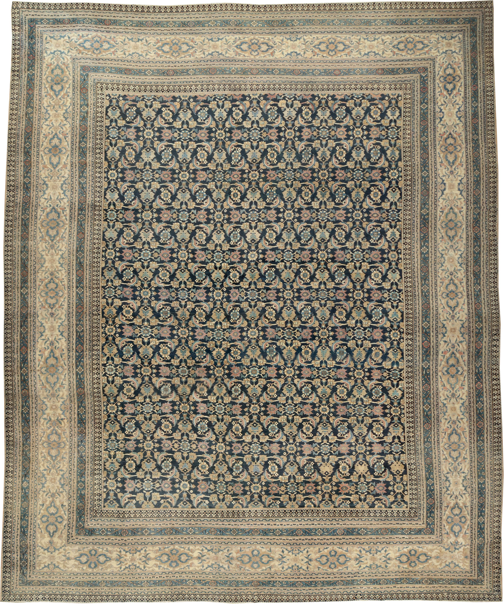 Antique Persian Khorassan Square Oversize Carpet, No.19084 - Gsblank