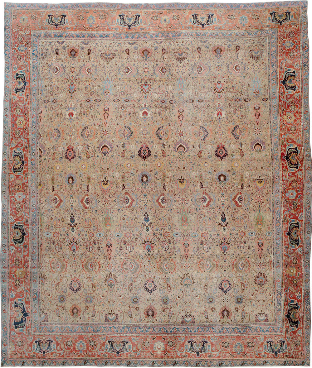 Antique Persian Bidjar Square Oversize Carpet, No.19090 - Gsblank