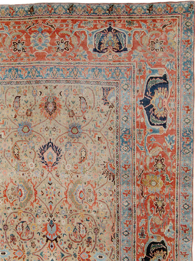 Antique Persian Bidjar Square Oversize Carpet, No.19090 - Gsblank