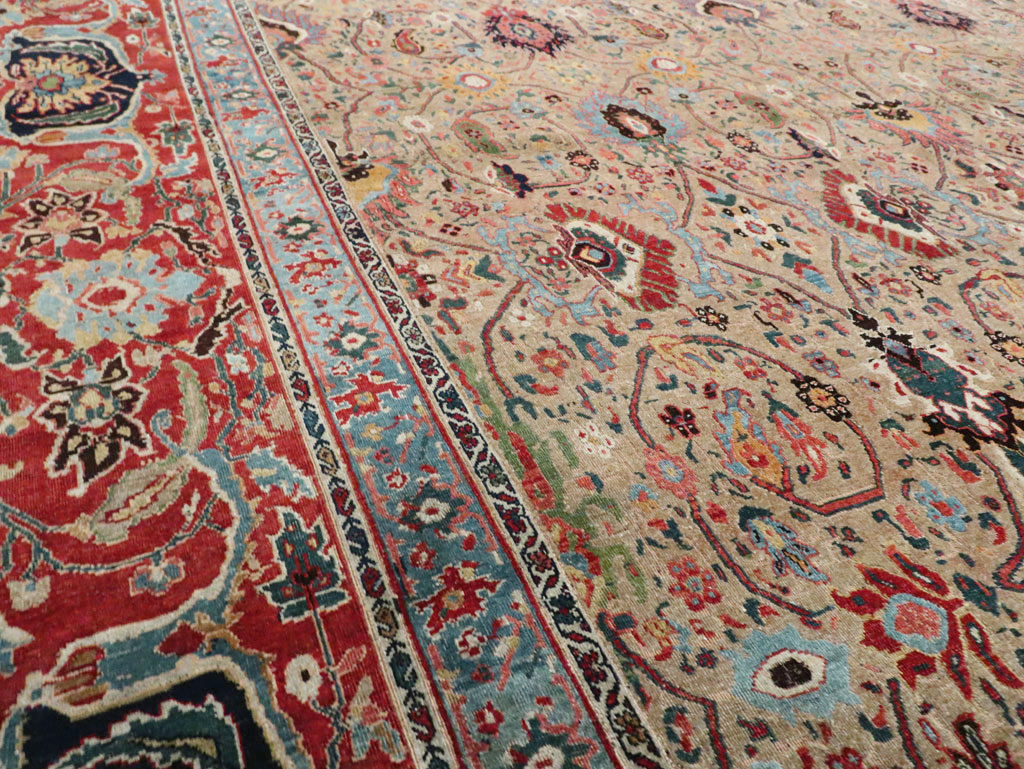 Antique Persian Bidjar Square Oversize Carpet, No.19090 - Gsblank