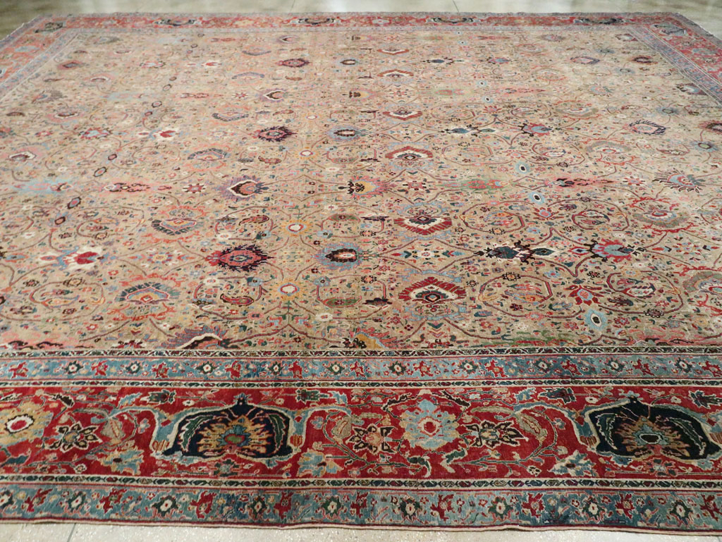 Antique Persian Bidjar Square Oversize Carpet, No.19090 - Gsblank