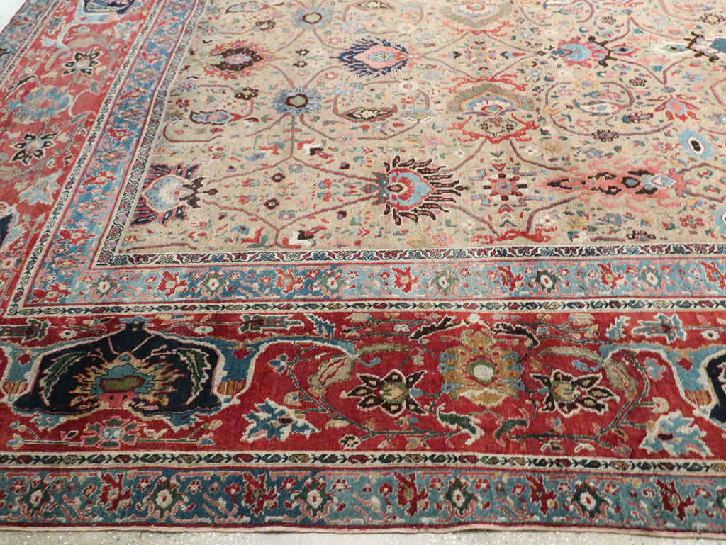 Antique Persian Bidjar Square Oversize Carpet, No.19090 - Gsblank